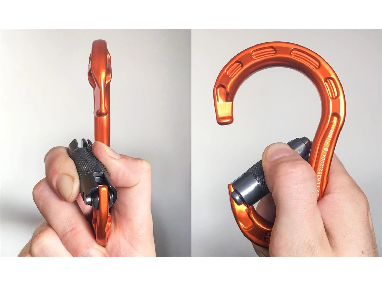 Palm Side Swing HMS Autolock Karabiner Orange 2 Palm Side Swing HMS Autolock Karabiner Orange – Bild 2